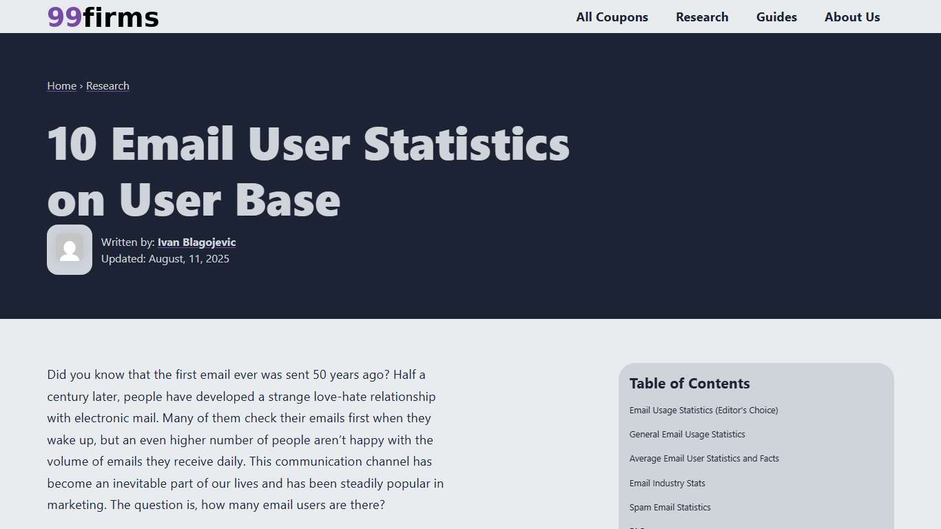 How Many Email Users Are There In 2026 | 99firms