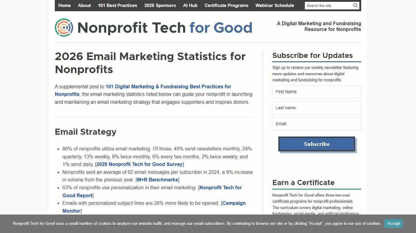 2026 Email Marketing Statistics for Nonprofits | Nonprofit Tech for Good