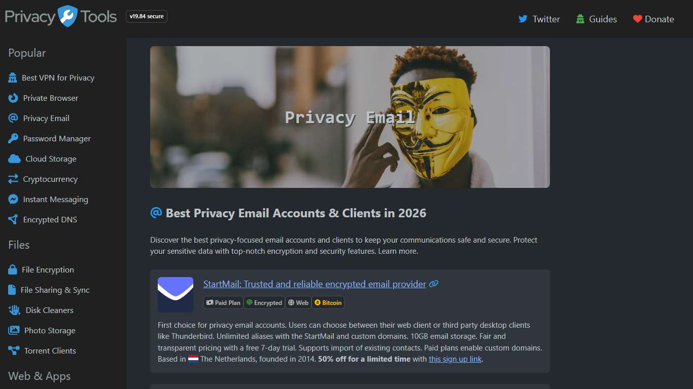 Best Privacy Email Accounts & Clients in 2026